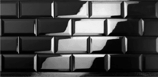Paneles decorativos imitación azulejos metro negro