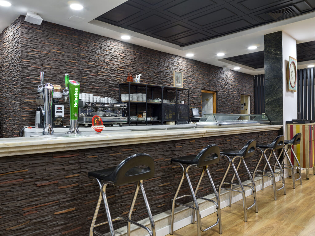 Create an attractive and welcoming atmosphere in your bar.